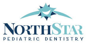 Header logo for NorthStar Pediatric Dentistry featuring a stylized star with a smiling face above the text.